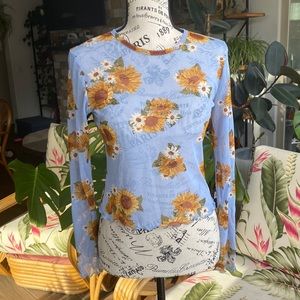 ALTAR’D state mesh sunflower 🌻 top size SMALL